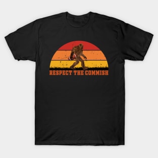 Fantasy Football Bigfoot Respect Commish Commisisoner T-Shirt